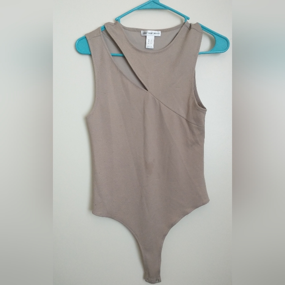 Medium Dark Nude cut out bodysuit